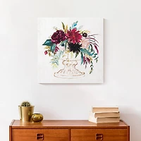 Jewel Toned Florals Canvas Wall Art