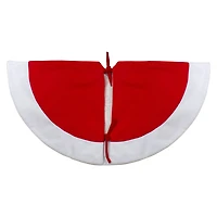 36" Red & White Winter Snowman Embroidered Christmas Tree Skirt