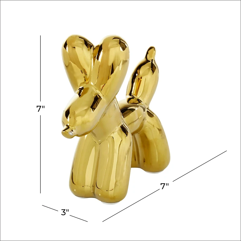 CosmoLiving by Cosmopolitan Gold Ceramic Glam Sculpture