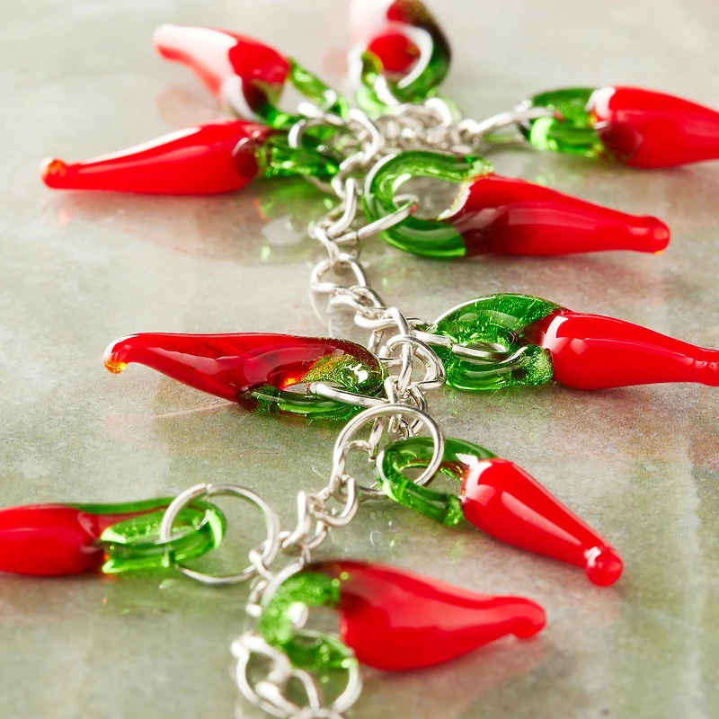Glass Hot Chili Pepper Beads, 19mm by Bead Landing™