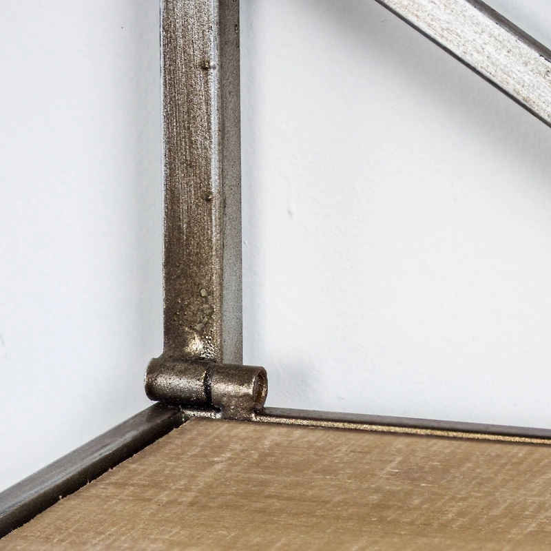 16" Wood & Metal Hanging Shelf Rack