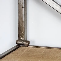 16" Wood & Metal Hanging Shelf Rack