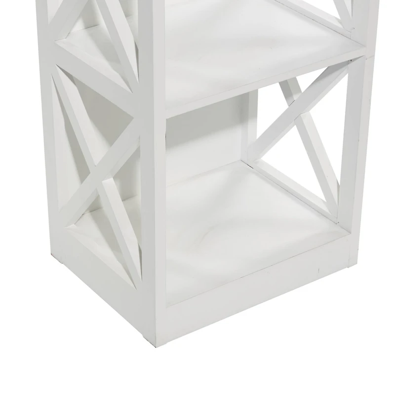 White Wood Traditional Shelving Unit