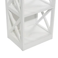 White Wood Traditional Shelving Unit