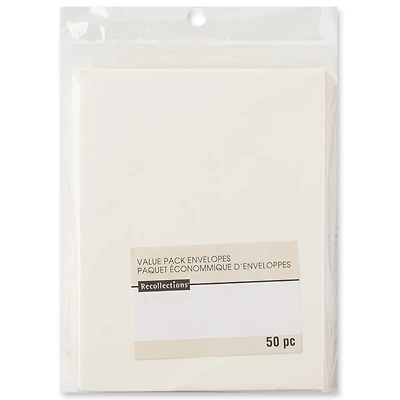12 Packs: 50 ct. (600 total) 4.6" x 5.75" Ivory Envelopes Value Pack by Recollections™