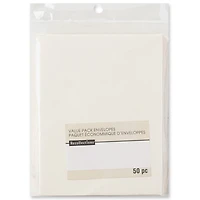 12 Packs: 50 ct. (600 total) 4.6" x 5.75" Ivory Envelopes Value Pack by Recollections™