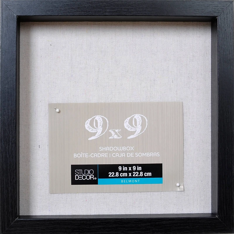 8 Pack: Black Belmont 9" x 9" Shadowbox by Studio Décor®