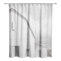 White Neutral Barn 71" x 74" Shower Curtain