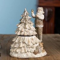 7" Santa with Spinning Christmas Tree Set