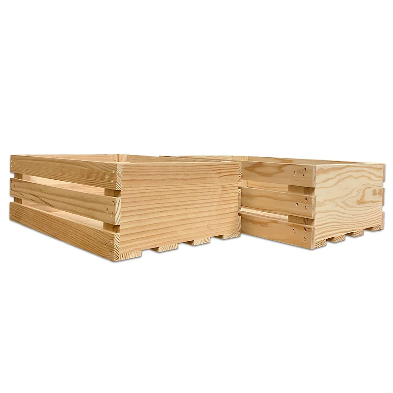 Wilson® Enterprises 12" x 5" Pine Handle Crates, 2ct.