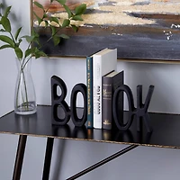 7" Black Book Aluminum Industrial Bookends