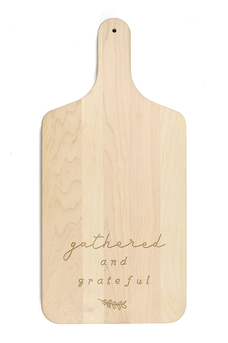 Gathered and Grateful 8" x 17" Maple Paddle Cutting Board