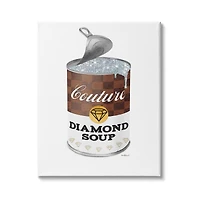 Stupell Industries Couture Fashion Pop Condensed Soup Can Brown Glam Canvas Wall Art