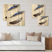 Designart - Colourful Boho Feathers III