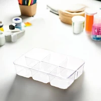 iDesign 6 Compartment Plastic Drawer Organizer