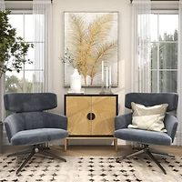 The Novogratz Clear Glass Candle Holder Set