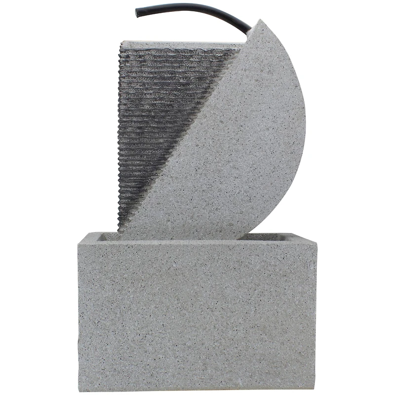 20" Gray Modern Style Rainfall Outdoor Water Fountain