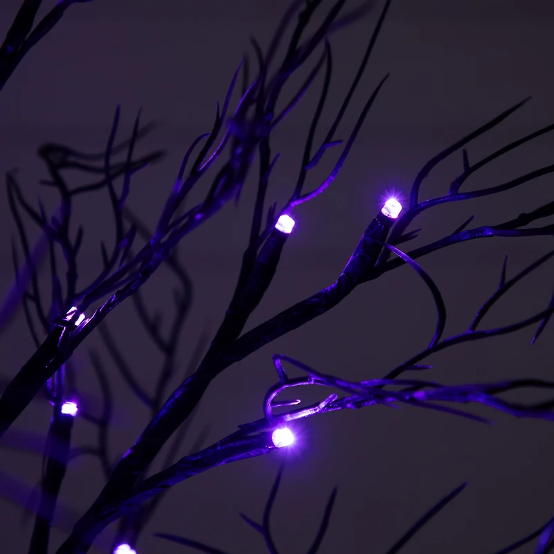 2ft. Pre-Lit LED Deluxe Black Twig Artificial Halloween Tree