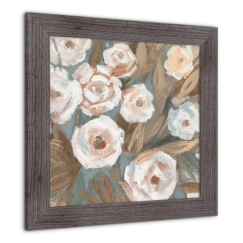 Spice & Teal Florals Western Framed Print