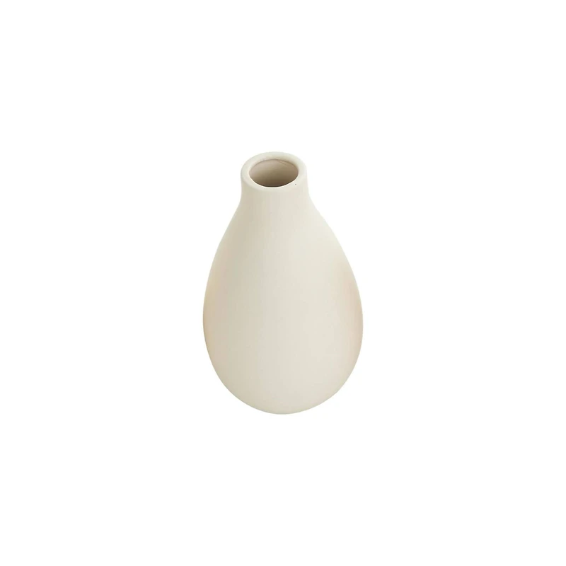 7.75" Cream Ceramic Minimalistic Vase