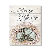 Stupell Industries Spring Blessings Bird Nest Nature Canvas Wall Art