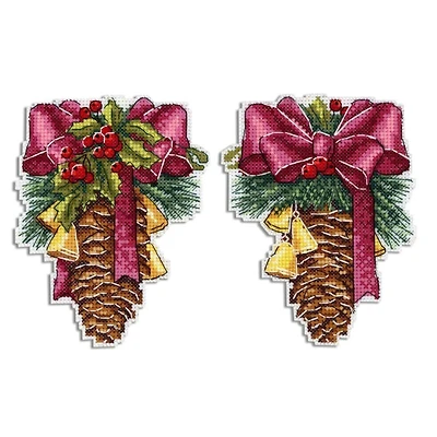 MP Studia Christmas Cone Plastic Canvas Counted Cross Stitch Kit