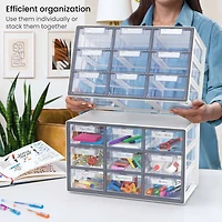 Arteza® Gray 9 Drawer Stackable Storage Cabinet