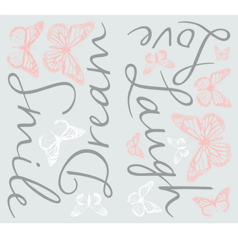 RoomMates Butterfly Dream Decals with 3D Cutout Butterflies