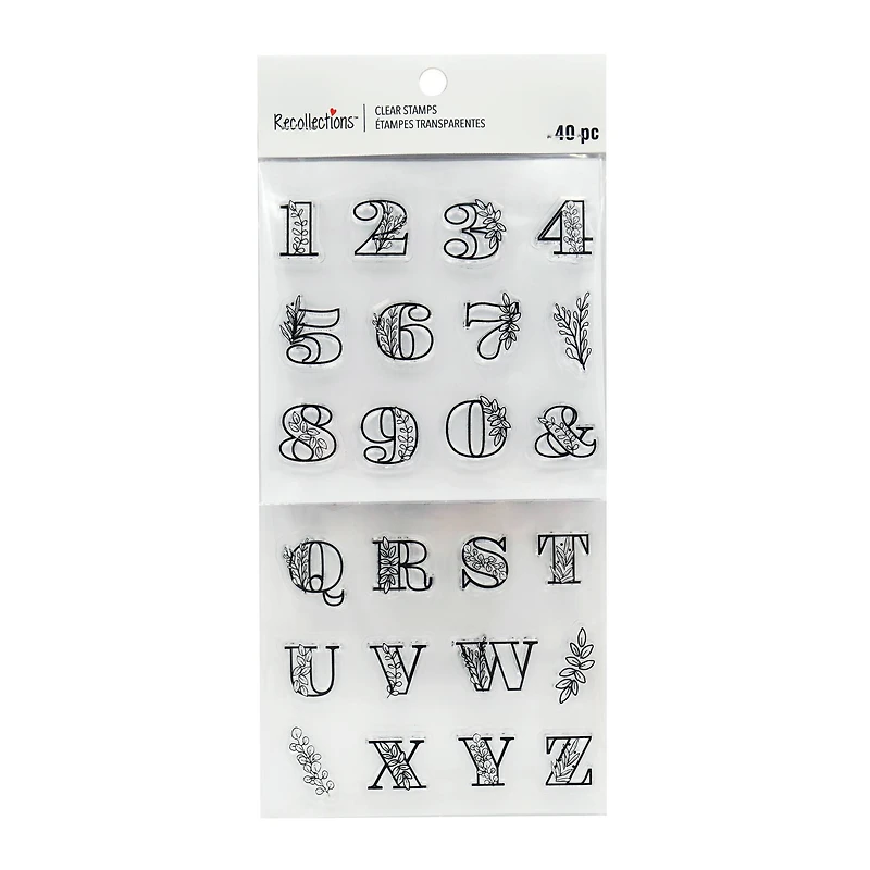 Foliage Alphabet & Numbers Clear Stamps by Recollections™