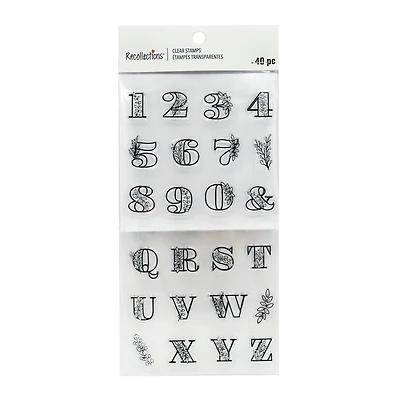 Foliage Alphabet & Numbers Clear Stamps by Recollections™