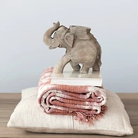 Hello Honey® 7" Sandwash Finish Mango Wood Elephant Figurine