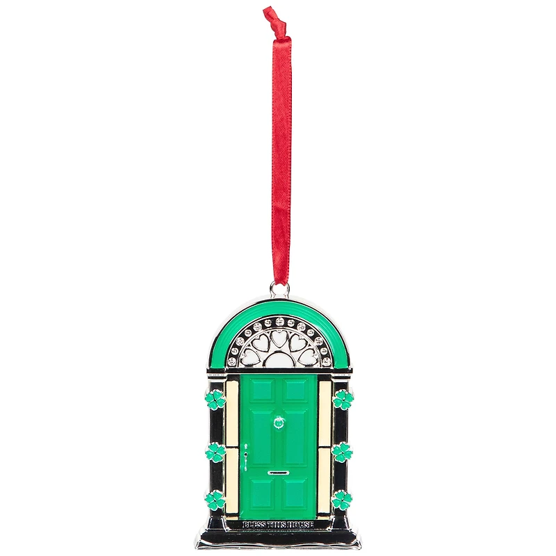 Bless This House Irish Shamrock Door Christmas Ornament - 3.75"