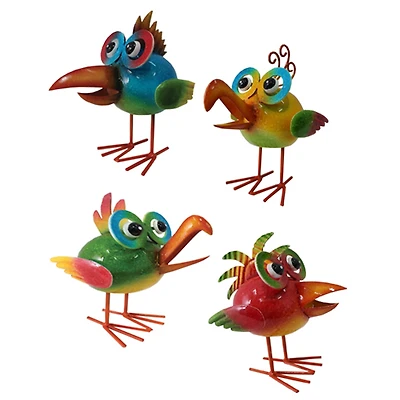 Santa's Workshop 8" Iron Baby Jungle Birds Set