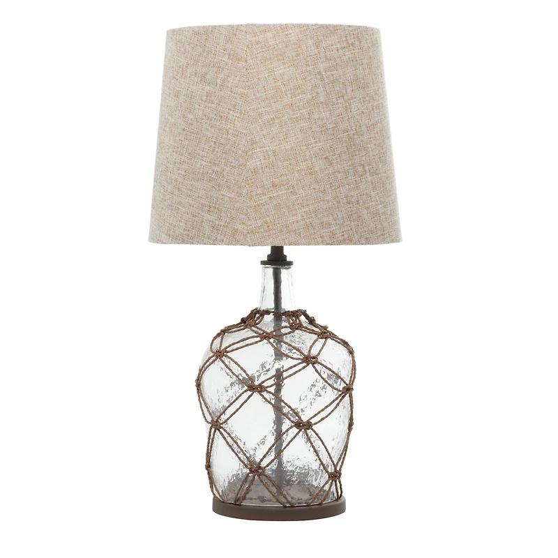 29" Brown Glass & Iron Coastal Table Lamp