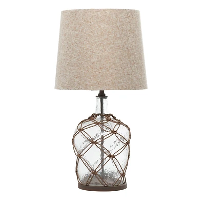 29" Brown Glass & Iron Coastal Table Lamp