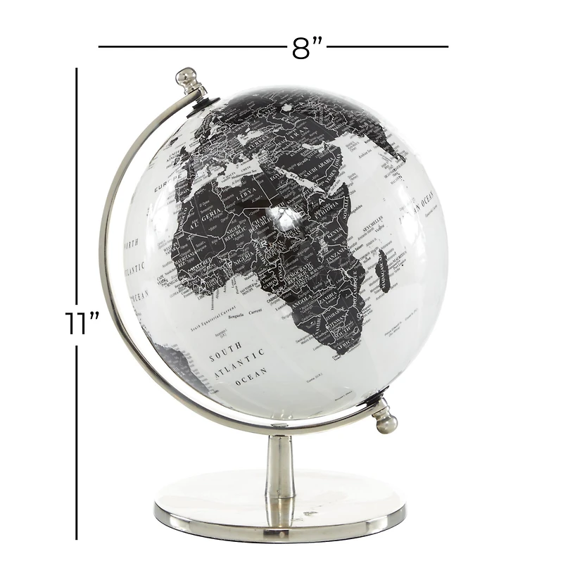11" White Aluminum Traditional Globe
