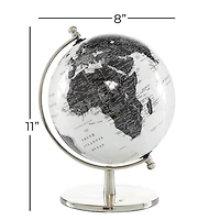 11" White Aluminum Traditional Globe