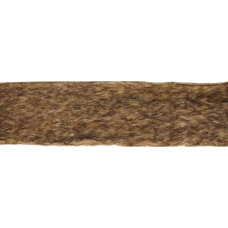 4" Brown Wired Faux Fur Trim by Celebrate It®