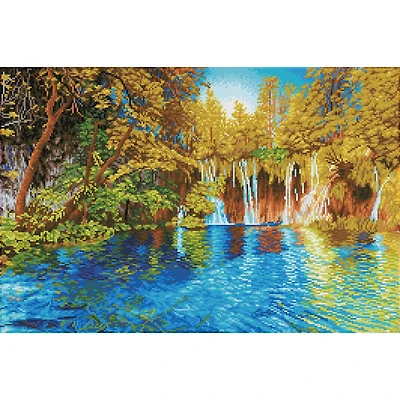 Diamond Dotz® Intermediate Picturesque Falls Plitvice Lakes National Park Diamond Facet Art Kit
