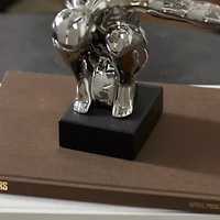 17" Silver Porcelain Traditional Man Sculpture