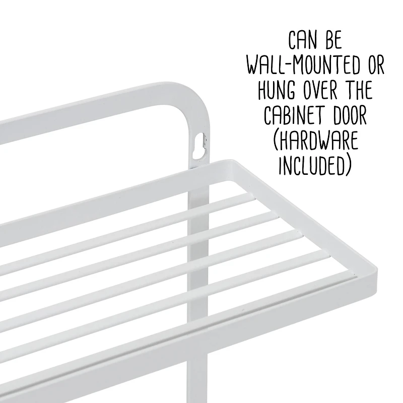 Honey Can Do White Spice Rack & Paper Towel Holder