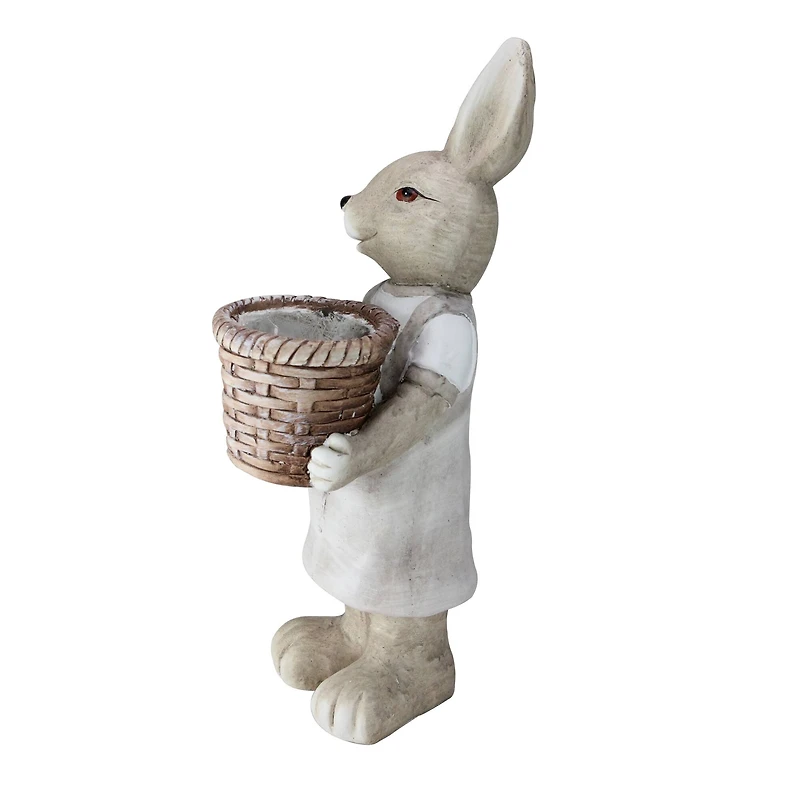 1.5ft. Neutral Tones Easter Girl Rabbit Indoor & Outdoor Garden Planter