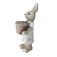 1.5ft. Neutral Tones Easter Girl Rabbit Indoor & Outdoor Garden Planter
