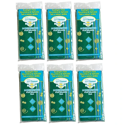 Spectra® Cool Color Deluxe Bleeding Art Tissue™, 6 Packs of 20