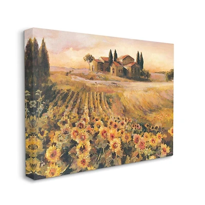 Stupell Industries Italian Villa Autumn Sunflower Field Canvas Wall Art