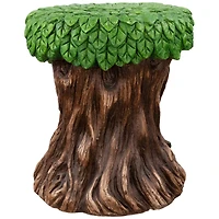 13.75" Fairy Tree Stump Outdoor Garden Plant Stand