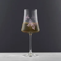 JoyJolt® 19oz. Meadow Butterfly Crystal White Wine Glass Set, 2ct.