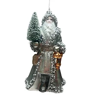 7.25" Frosted Santa Glass Ornament by Ashland®
