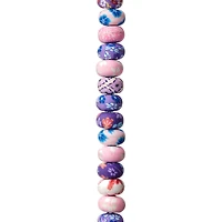 Pink Acrylic Flower Rondelle Beads, 10mm by Bead Landing™