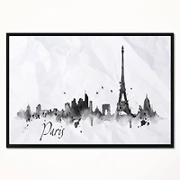 Designart - Paris with Eiffel Silhouette
